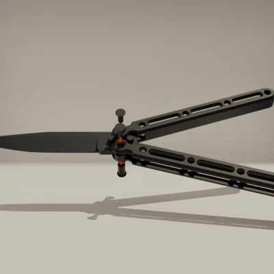 Dao Bướm (Butterfly Knife) - Dễ Lắp Ráp Bằng Blender