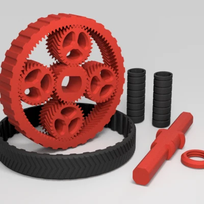 Bánh Xe Tập Thể Dục Hành Tinh (File Step và 4 độ hở khác nhau)