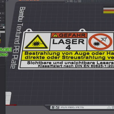 Biển cảnh báo Laser - Class 4 - DIN EN 60825-1 | Biển báo laser lớp 4