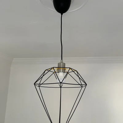 Chế chao đèn IKEA Brunsta thành hình Kim Cương