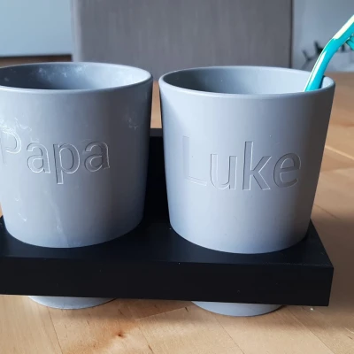 Giá Đỡ Cho 2 Ly Bàn Chải Đánh Răng