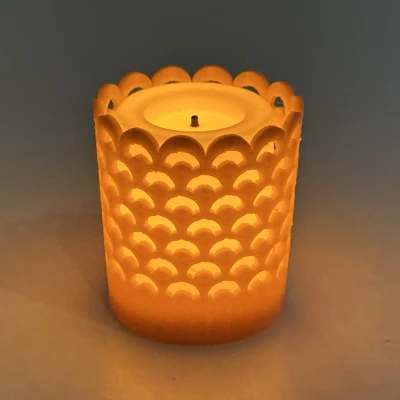 Chân nến Ly - Họa tiết Quạt