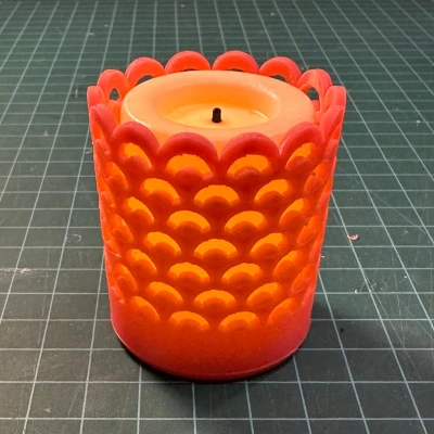 Chân nến Ly - Họa tiết Quạt