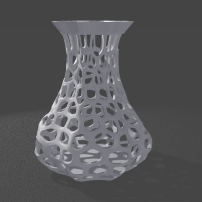 Mô hình 3D Chữ Cái Trang Trí Voronoi 001
