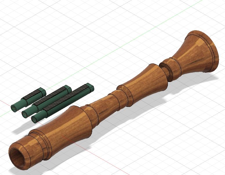 Kèn Bagpipe Đức - Marktsack giọng A, Chanter & Trục Soprano