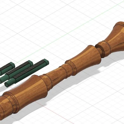 Kèn Bagpipe Đức - Marktsack giọng A, Chanter & Trục Soprano