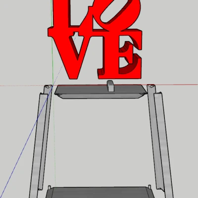 Tượng Đài Tình Yêu (Love Park) - Mô Hình 3D