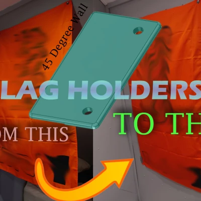 Giá Treo Cờ 3'x5' Chống Rủ Xuống Tường Nghiêng