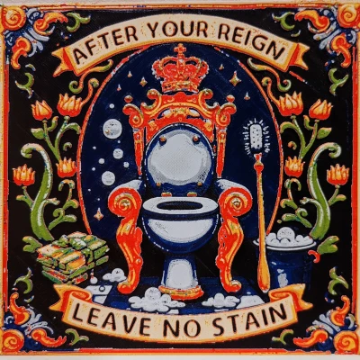 Sau khi bạn trị vì, đừng để lại vết bẩn. Mẫu gạch trang trí Anh và Hà Lan.