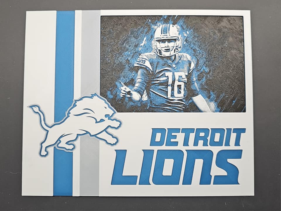Hueforge - Detroit Lions - Jared Goff