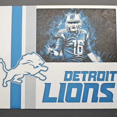 Hueforge - Detroit Lions - Jared Goff