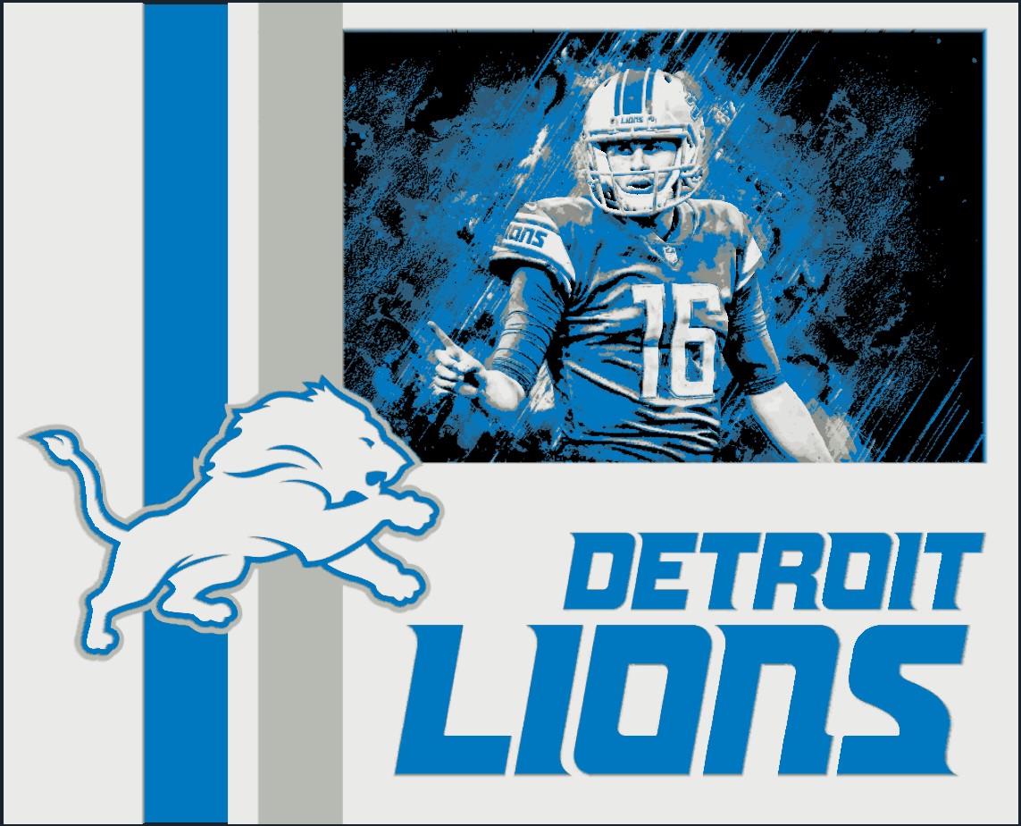 Hueforge - Detroit Lions - Jared Goff