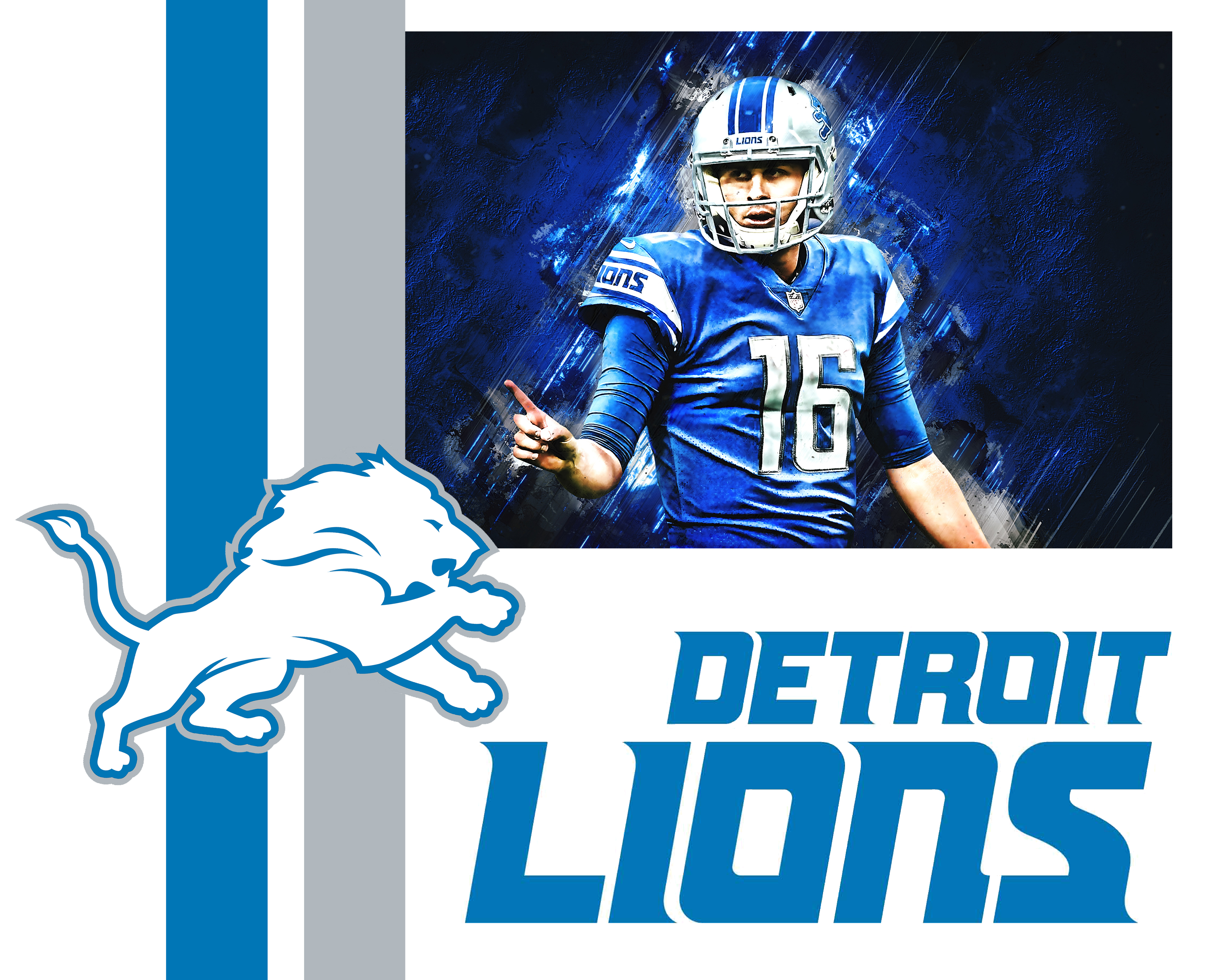 Hueforge - Detroit Lions - Jared Goff