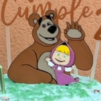 Mẫu Topper Masha và Gấu