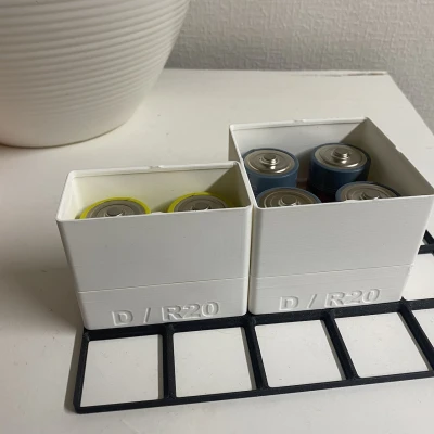 Hộp đựng pin D / R20 / LR20 theo chuẩn Gridfinity