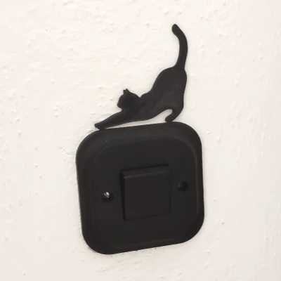 Trang Trí Công Tắc Đèn Hình Bóng Mèo