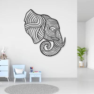 Mẫu Voi Trang Trí Tường 3D