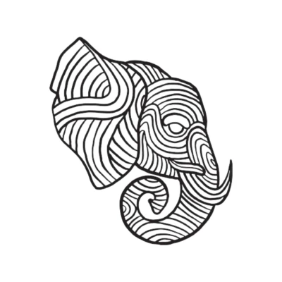 Mẫu Voi Trang Trí Tường 3D