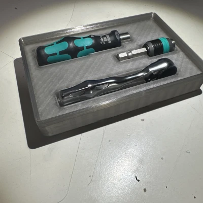 Khay Wera Ratchet và Tua Vít cho Gridfinity