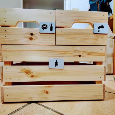 Nhãn dán cho hộp IKEA Knagglig