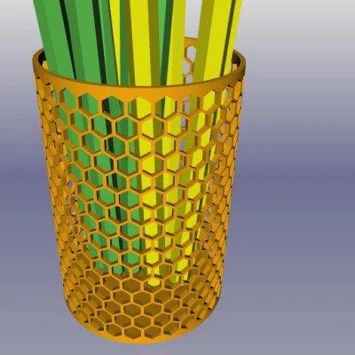 Ống Cắm Bút Hình Tổ Ong D56 x 85