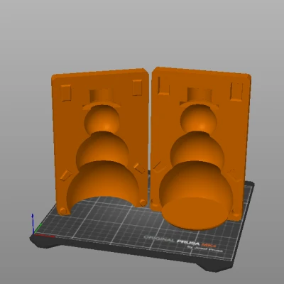 Khuôn 2 mảnh hình người tuyết / Không cần support