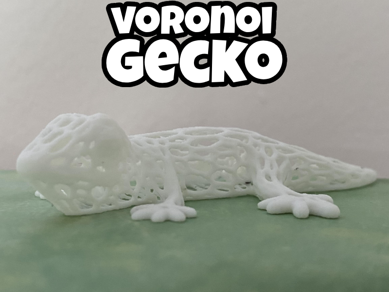 Mẫu Gecko Voronoi 3D - Sự giao thoa tinh tế giữa Thiên nhiên và Hình học