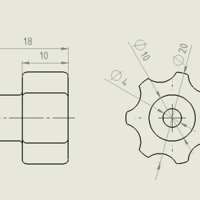 Núm/tay nắm ngăn kéo M3