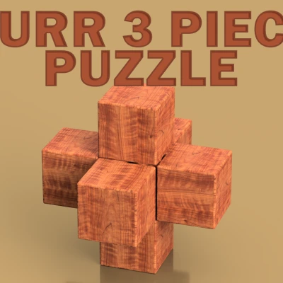 Mô Hình Giải Đố Burr 3 Mảnh
