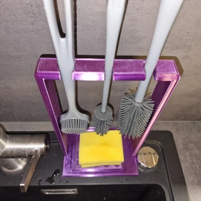 Kệ để cọ rửa chén kiêm khay đựng mút rửa chén