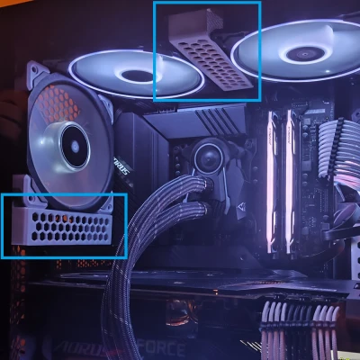 Tấm che khoảng trống quạt PC | Che các khe hở giữa các quạt theo phong cách