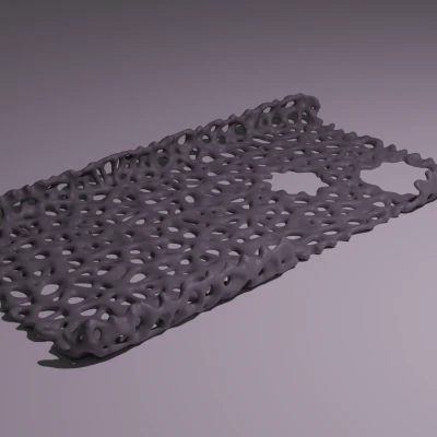 Ốp lưng Pixel 4a dạng Voronoi (PETG)