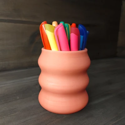 Chân Cắm Bút/Chậu Hoa/Cốc Đựng Đồ Hình Sóng Uốn Lượn