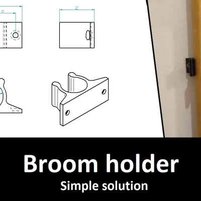 Kẹp Chổi Đơn Giản (Treo Tường, D22)