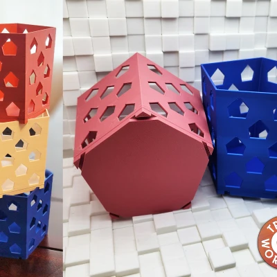 Hộp Đựng Ngũ Giác Xếp Chồng Không Cần Support