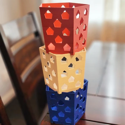 Hộp Đựng Ngũ Giác Xếp Chồng Không Cần Support