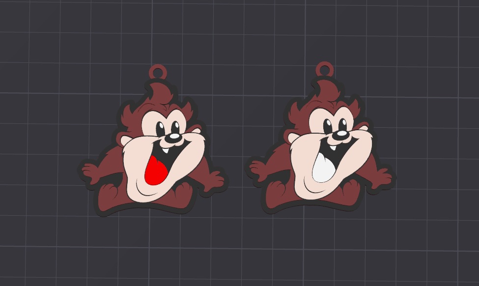 Móc khóa/mặt dây chuyền Tazmainian devil hoạt hình nhiều màu