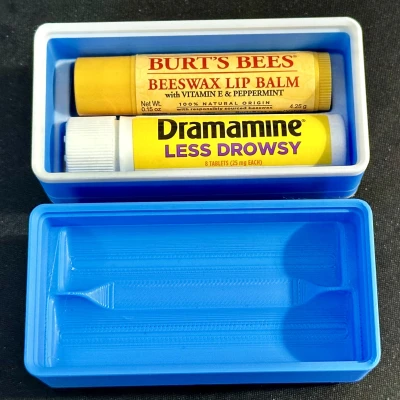 Hộp Gridfinity Đựng Thuốc Dramamine + Son Dưỡng Môi - 1x2x4u