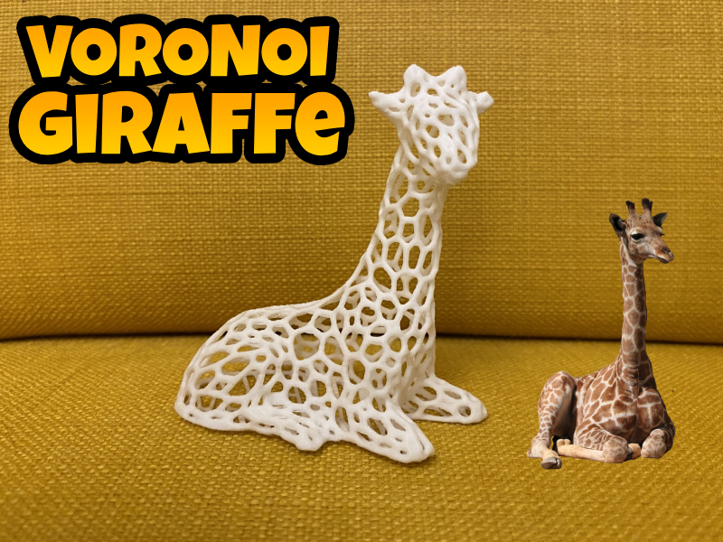 Mô Hình Hươu Cao Cổ Voronoi 3D Độc Đáo