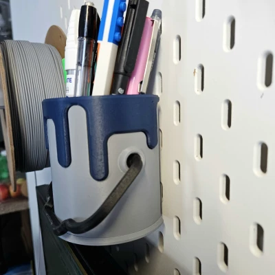 Universal Mount Skadis Drippy Bucket (No supports needed)