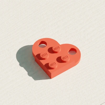 LEGO Trái Tim - Móc Khóa/Dây Chuyền