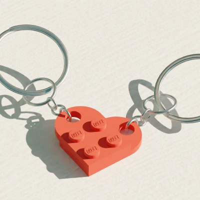 LEGO Trái Tim - Móc Khóa/Dây Chuyền