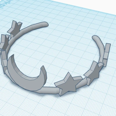 Tiara Với Các Ngôi Sao Và Mặt Trăng