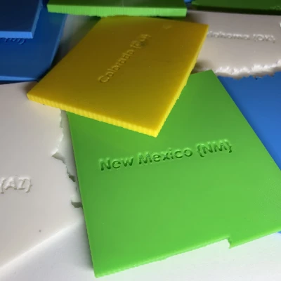 Tên Tiểu Bang Để Dập Nổi Mặt Sau Các Mảnh Ghép Bản Đồ Hoa Kỳ