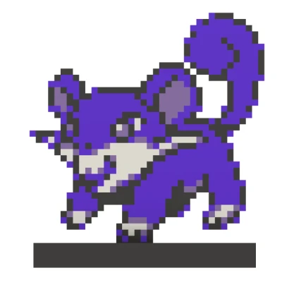 Chuột Tím 8bit Retro Không Phải Ratata