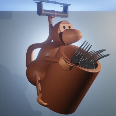 Giá Cắm Dao Kéo Hình Khỉ