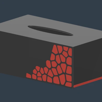 Hộp Giấy Ăn Voronoi Có Đáy Trượt