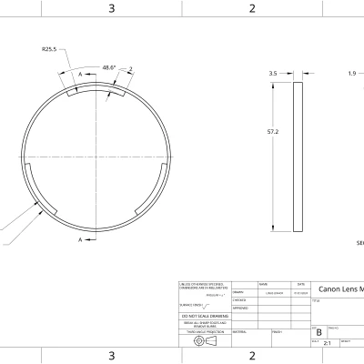 Vòng Gắn Ống Kính Canon (S3 IS)