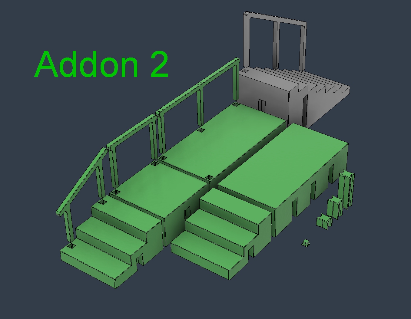 Khu Trượt Ván Mini Module - Dốc, Thanh Ray và Cầu Thang