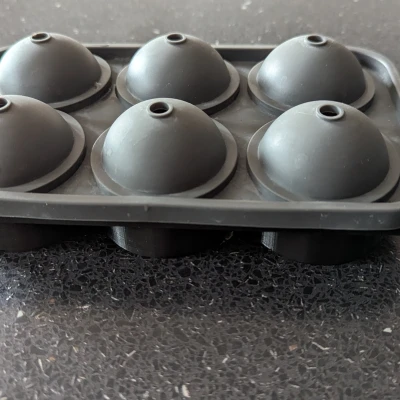 Khuôn Silicon Làm Đá Viên Hình Cầu 6 Viên